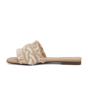 SCHUTZ Woven Cream and Tan Sandals